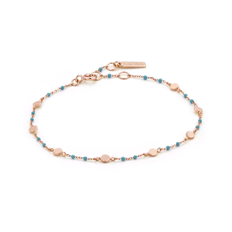 Rose Gold Dotted Discs Bracelet