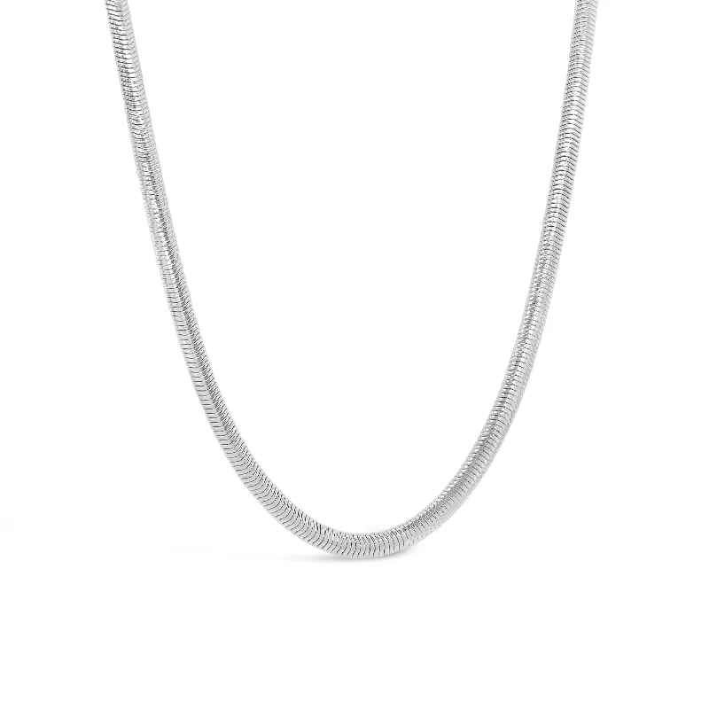 Silver Flat Snake Necklace