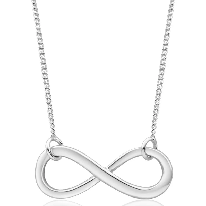 Sterling Silver Infinity Pendant With 45cm Chain