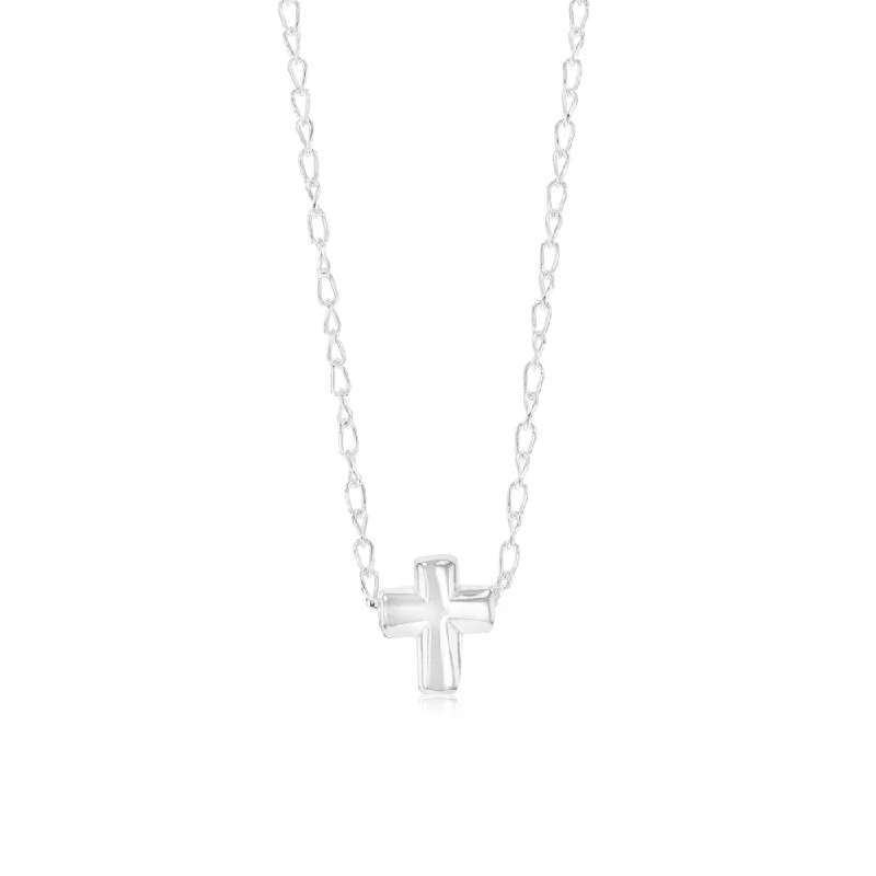 Sterling Silver Small Cross Pendant On Chain