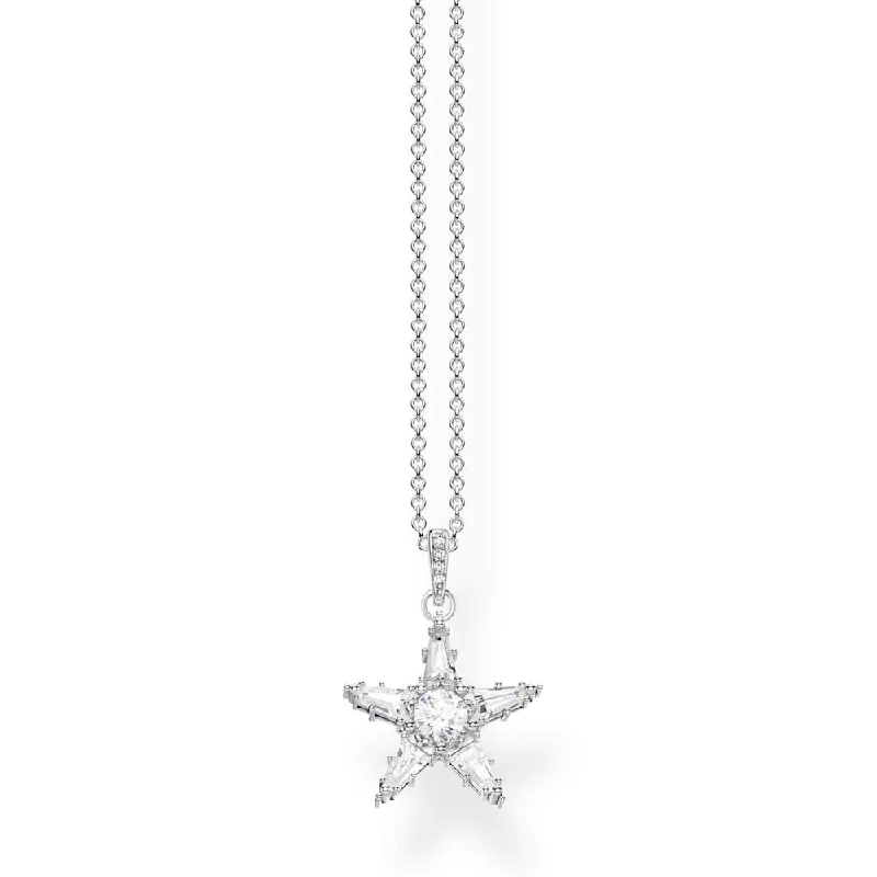 Sterling Silver Thomas Sabo Magic Sparkle Star Pendant with Chain