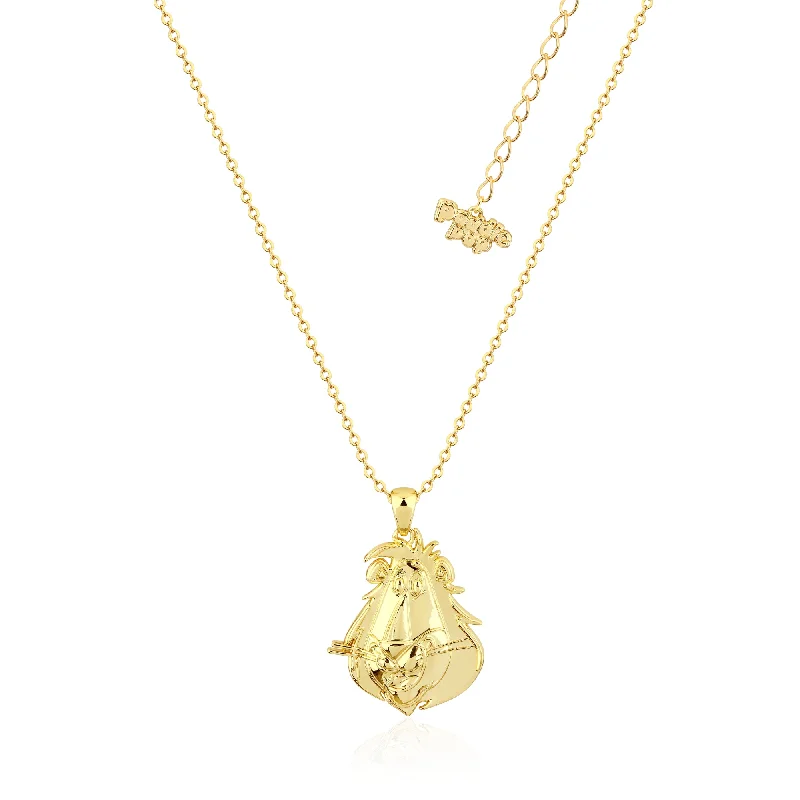 Streets Paddle Pop Gold Plated Stainless Steel Max The Lion Pendant On 45+7cm Chain