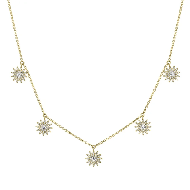 Pavé Sun Burst Necklace