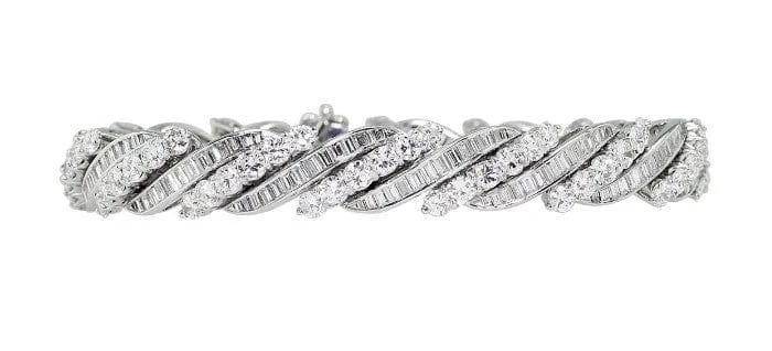 Swiss Made Platinum Diamond Bracelet