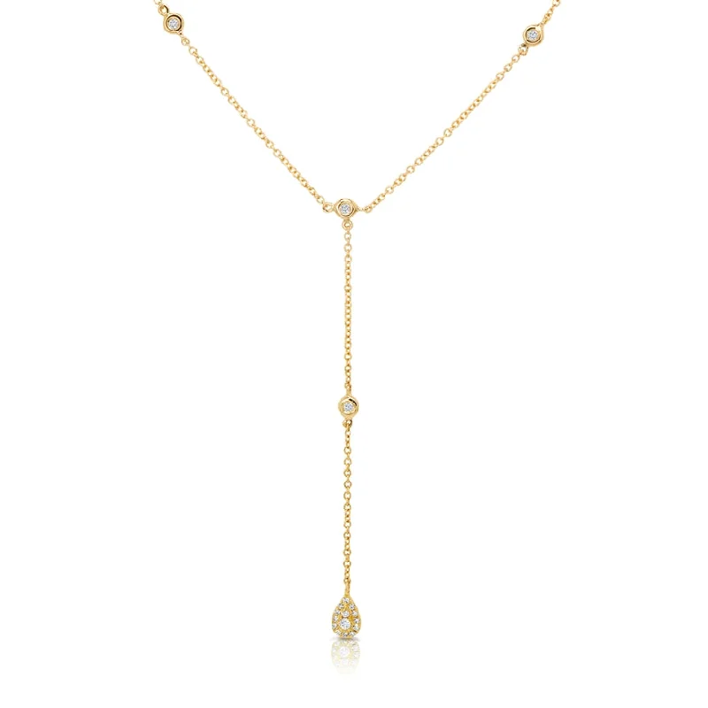 Diamond By the Yard Teardrop Lariat