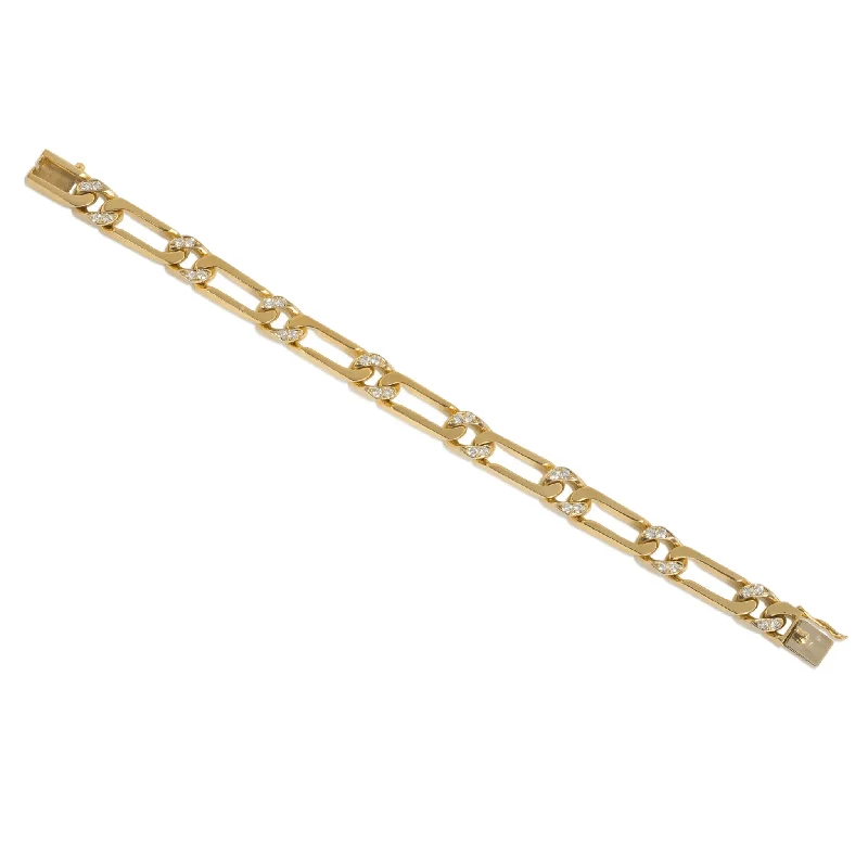 Van Cleef & Arpels French 1960s 18KT Yellow Gold Diamond Bracelet