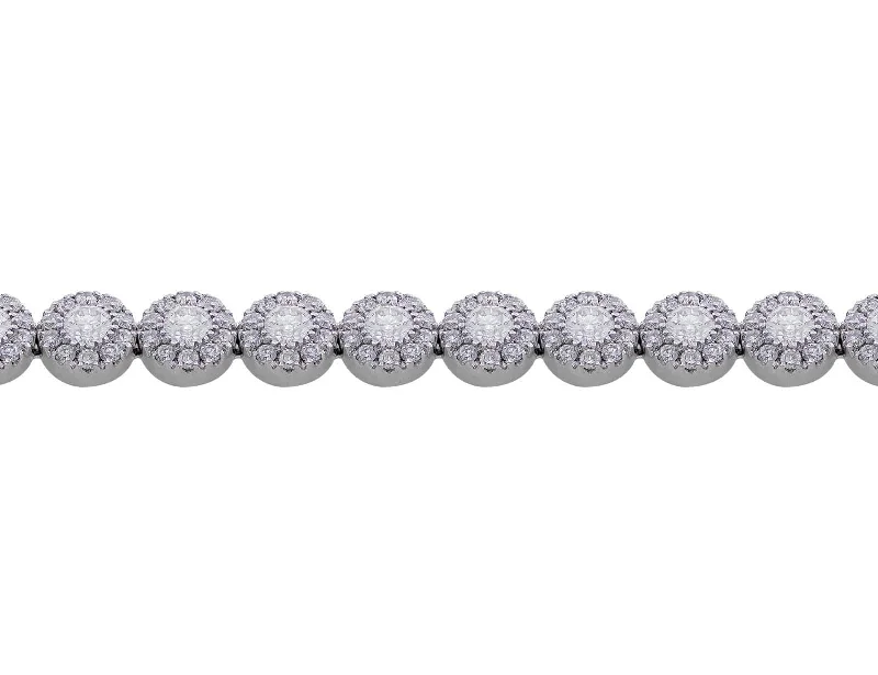 18k White Gold Delicate Diamond Bracelet